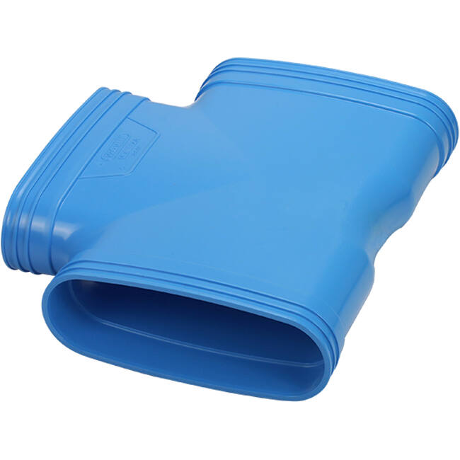 Wavin Ventiza T-stycke 90 grader PVC oval 235x80 mm M/M/M