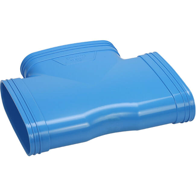 Wavin Ventiza T-stycke 90 grader PVC oval 235x80 mm M/M/M