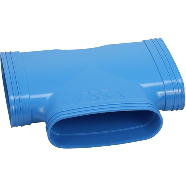 Wavin Ventiza T-stycke 90 grader PVC oval 235x80 mm M/M/M