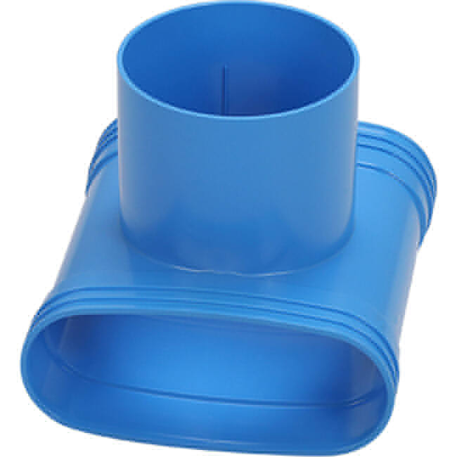 Wavin Ventiza T-koppling PVC oval 195x80x50 mm med diameter 125 mm M/M/M