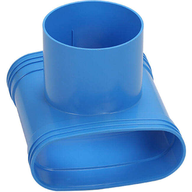 Wavin Ventiza T-koppling PVC oval 195x80x50 mm med diameter 125 mm M/M/M