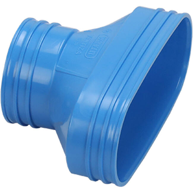 Wavin Ventiza Övergång PVC oval 195x80 mm till 80 mm M/M