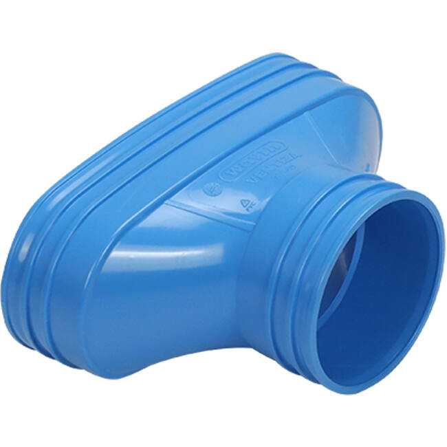 Wavin Ventiza Övergång PVC oval 195x80 mm till 80 mm M/M