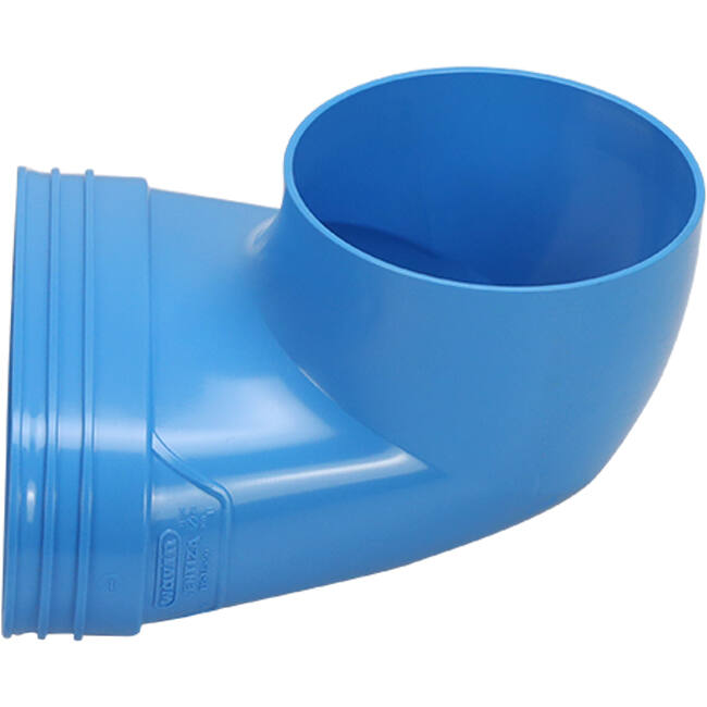 Wavin Ventiza Ändstycke 90 grader PVC oval 235x80x100 mm med diameter 160 mm M/M