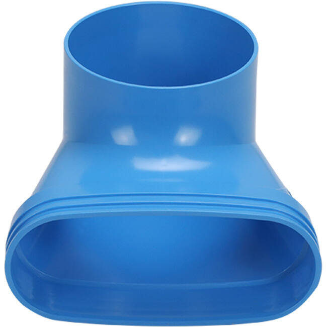 Wavin Ventiza Ändstycke 90 grader PVC oval 235x80x100 mm med diameter 160 mm M/M