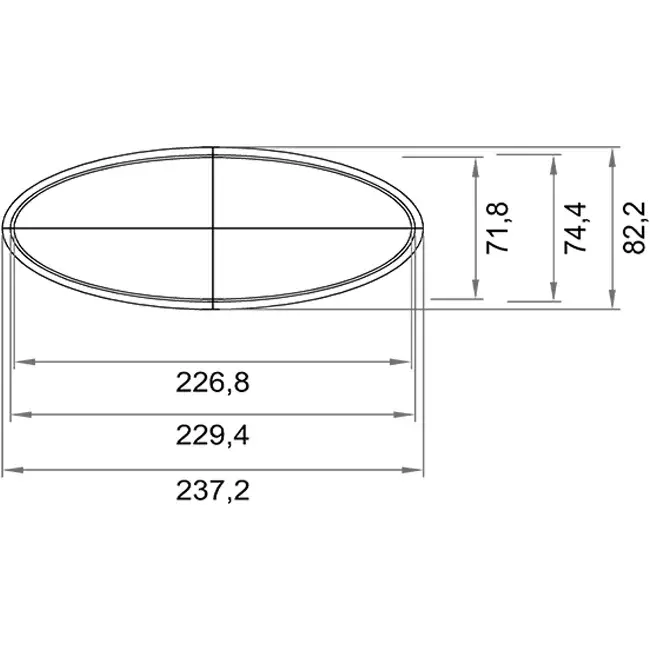Wavin Ventiza avslutningskåpa PVC oval kanal 235x80 mm