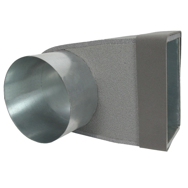 Thermoduct lepe hörnstycke enkel symmetriskt 220x80 mm till diameter 150 mm