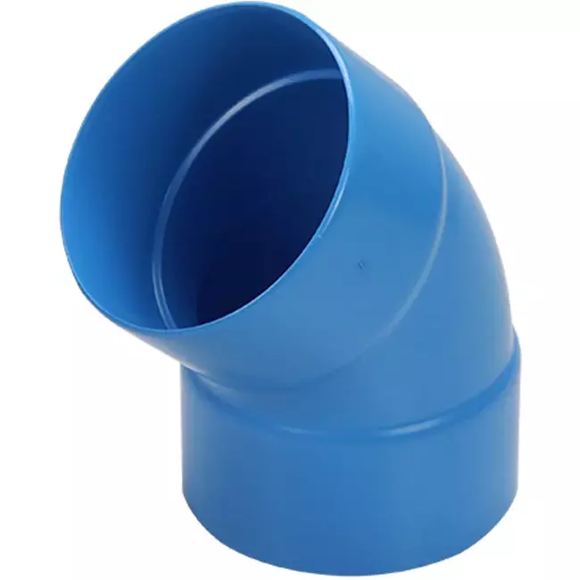Wavin Ventiza 45 grader böj PVC rund med diameter 125 mm M/M