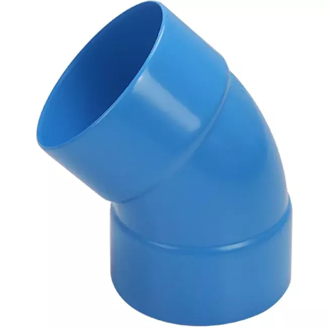 Wavin Ventiza 45 grader böj PVC rund med diameter 125 mm M/M