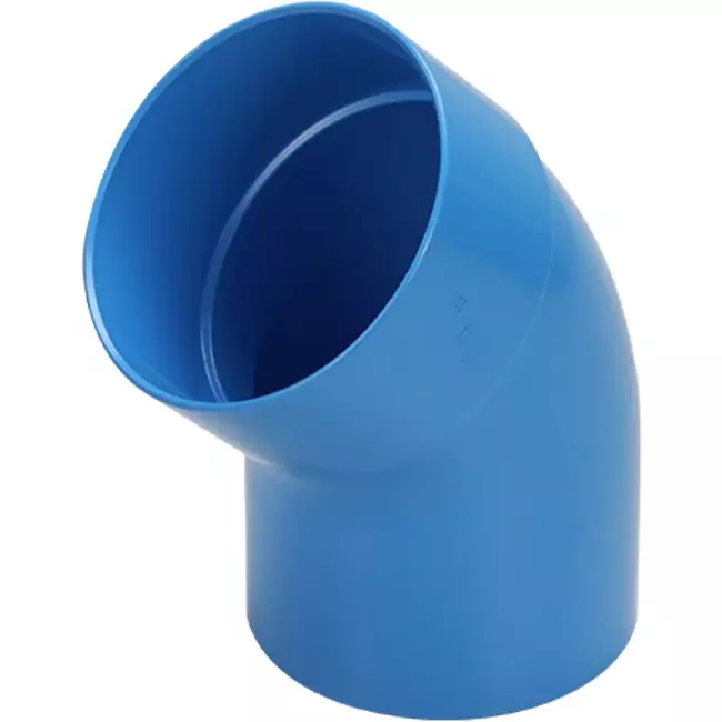 Wavin Ventiza 45 grader böj PVC rund med diameter 125 mm M/S