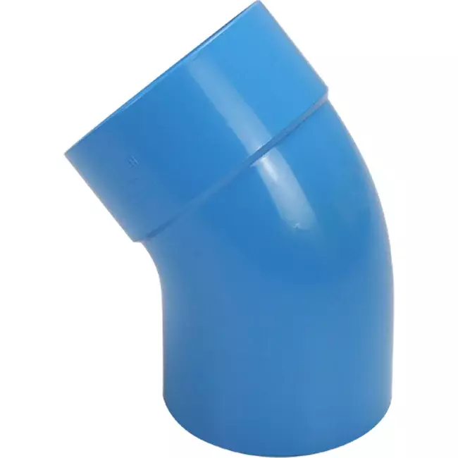 Wavin Ventiza 45 grader böj PVC rund med diameter 125 mm M/S