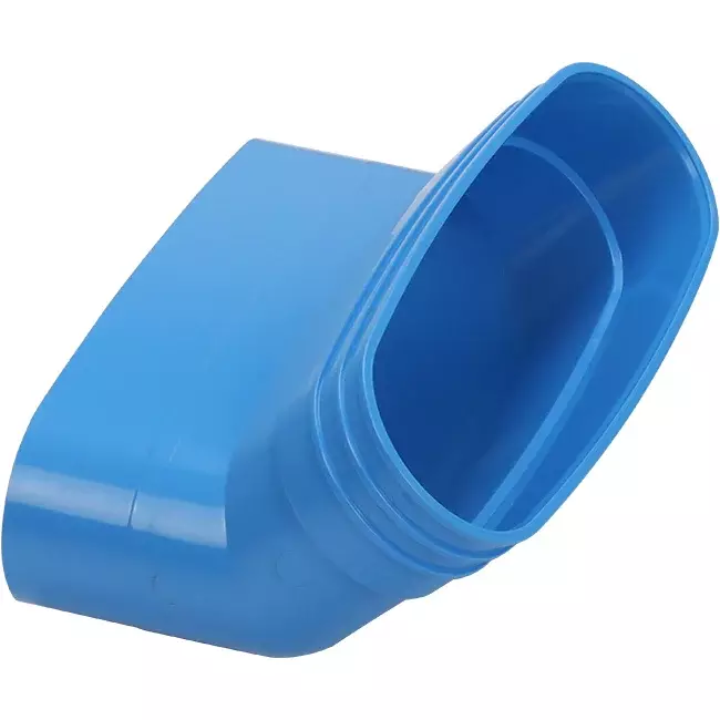 Wavin Ventiza Böj 45 grader PVC oval 195x80 mm vertikal M/S