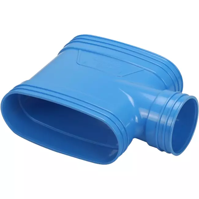 Wavin Ventiza T-stycke PVC oval 195x80 mm M/M/M