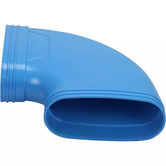Wavin Ventiza Böj 90 grader PVC oval 195x80 mm horisontell M/M