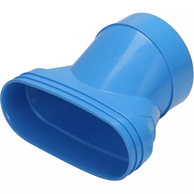 Wavin Ventiza Övergång PVC oval 195x80 mm till 125 mm excentrisk M/S