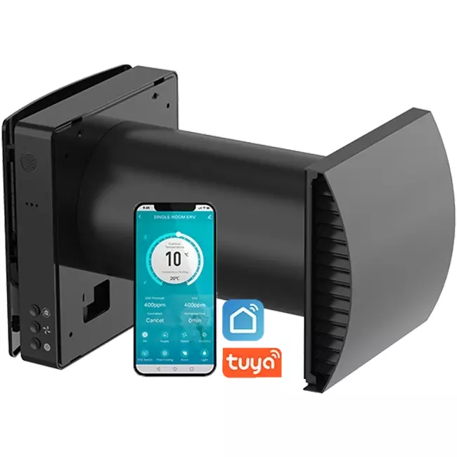 Econox Eco Pair Plus decentraliserad värmeåtervinningsanläggning SG-ERV-150 svart