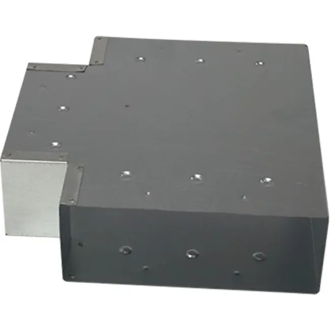 T-stycke (vinklat) 90 grader 220x80 mm - 170x80 mm för rökkanalsystem