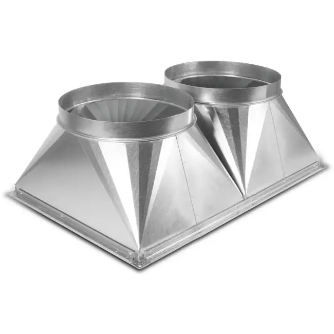 Övergångskanal/rör 800 x 500 mm / 2 x NW 355 - UKR 8050 01