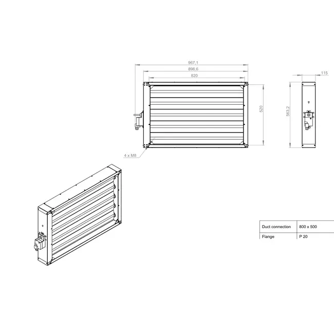 Motoriserad avstängningsventil med 3-punktsstyrning för ETA K / PHE 4200/5000 V – MAK V E 01 02 3P