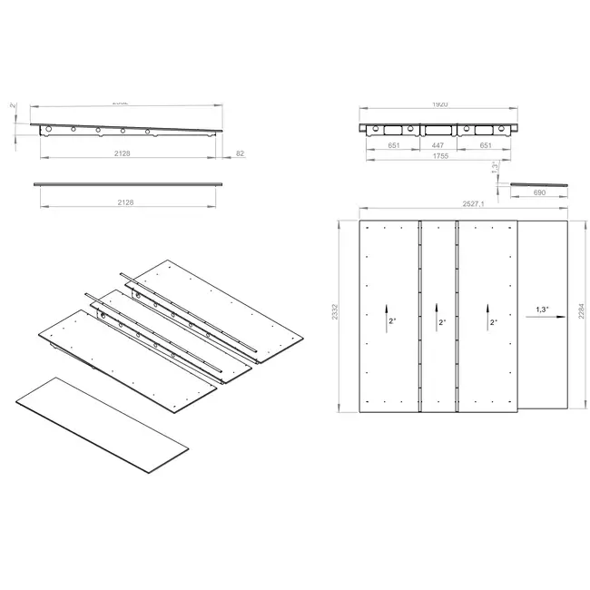 Regnskyddstak för utomhusinstallation - RD ROTO K 12600 H T BG3