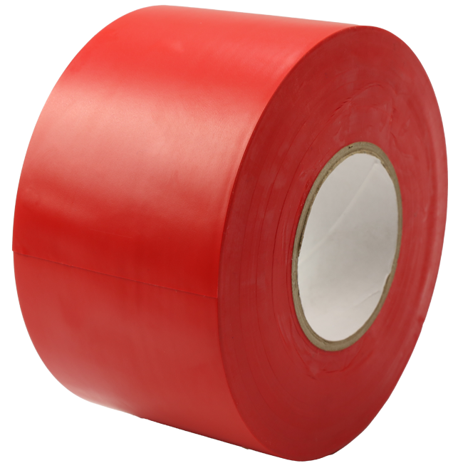 PVC-tejp röd 50 mm bred - rulle 33 m