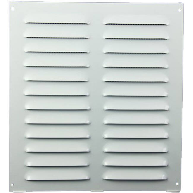 Rektangulärt spårgaller, metall 260x280, vit  - MR2628