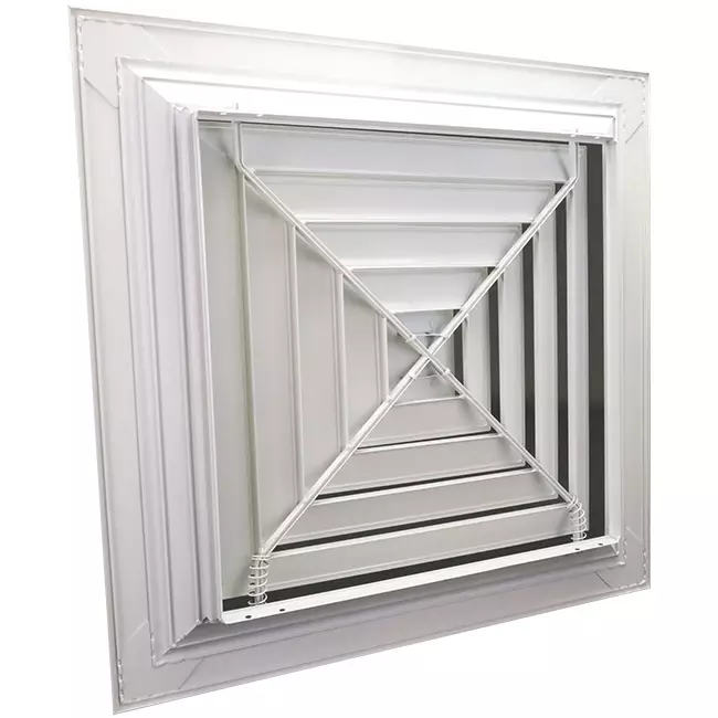 Spaltdiffusor med 4-sidig luftfördelning MDCD4-300/445 - RAL9016