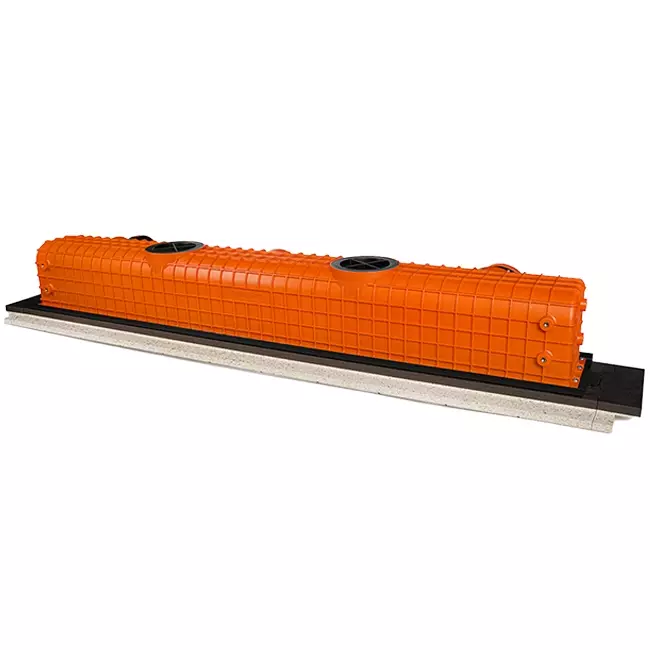 Ergovent ramlös spaltdiffusor 1050 mm med anslutningsdiameter 90 mm - modulär - 1 slits