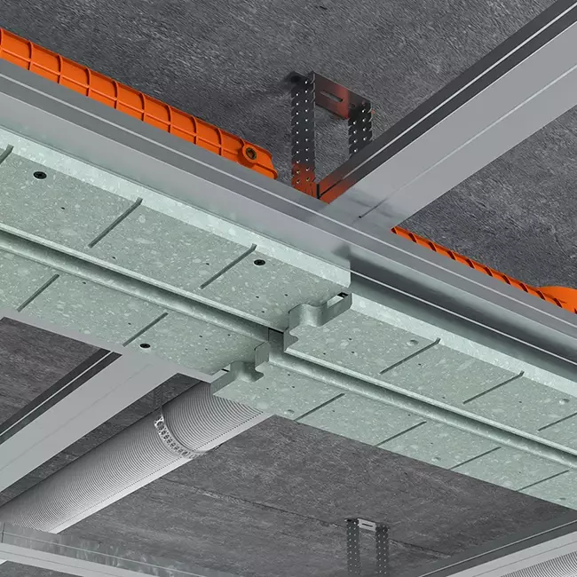 Ergovent ramlös spaltdiffusor 1050 mm med anslutningsdiameter 90 mm - modulär - 1 slits