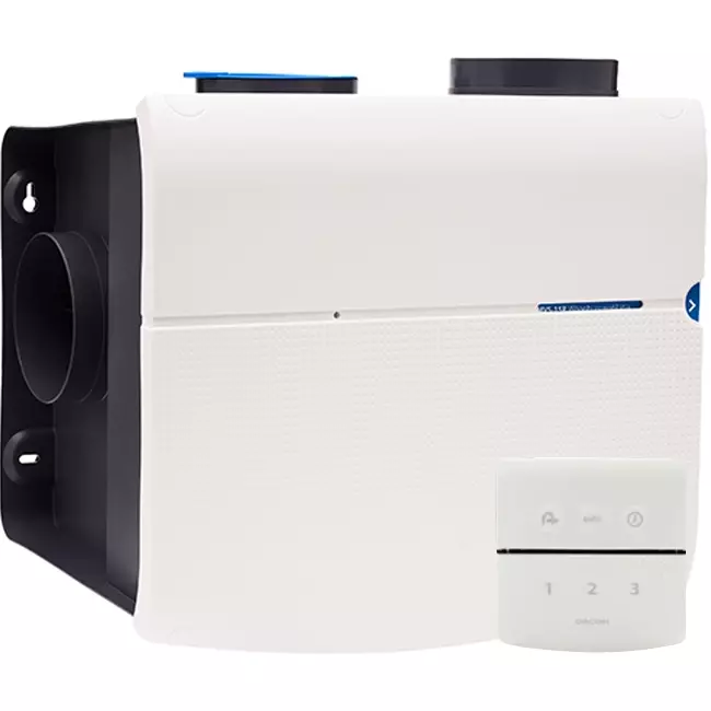 Orcon MVS-15RHB 550 m³/h + fuktsensor + RFT-styrning - säkerhetskontakt