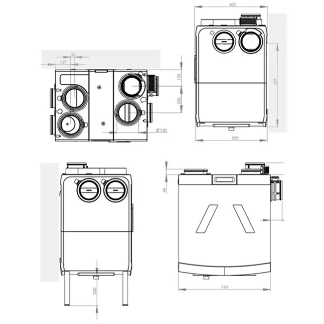 Orcon HRC-300 EcoMax DN150 – 300 m³/h