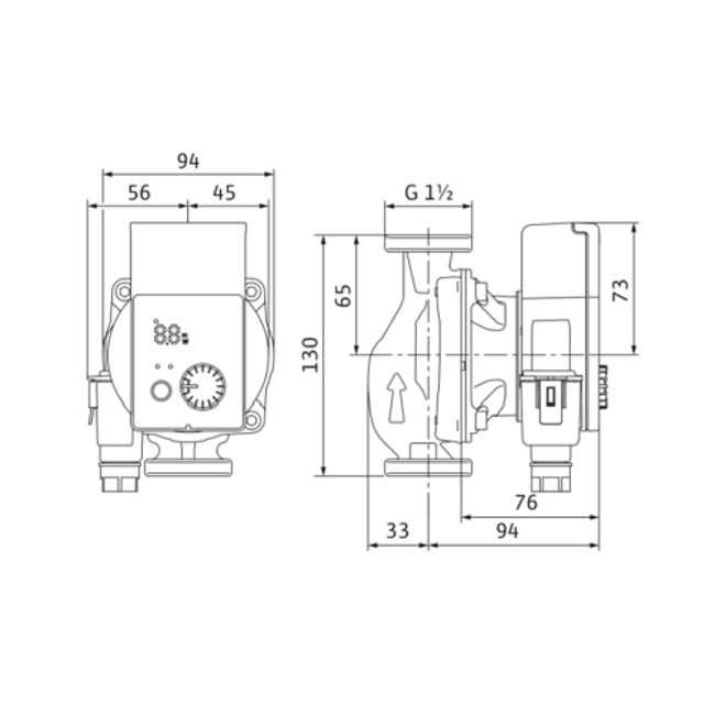 Wilo Yonos PICO cirkulationspump 25/1-4 130 mm