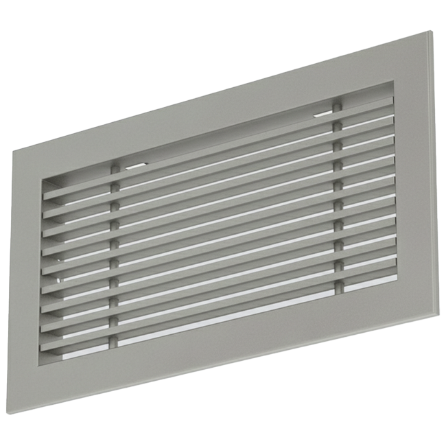 Stånggaller i aluminium - med friktionsfjädrar - 600x100 mm - Anodiserad aluminium