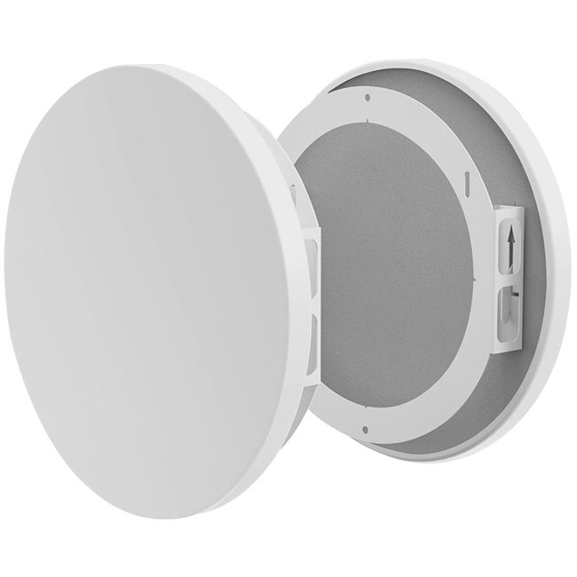 Bräddavloppsgaller med ljuddämpning - 160 mm XL - RAL 9003