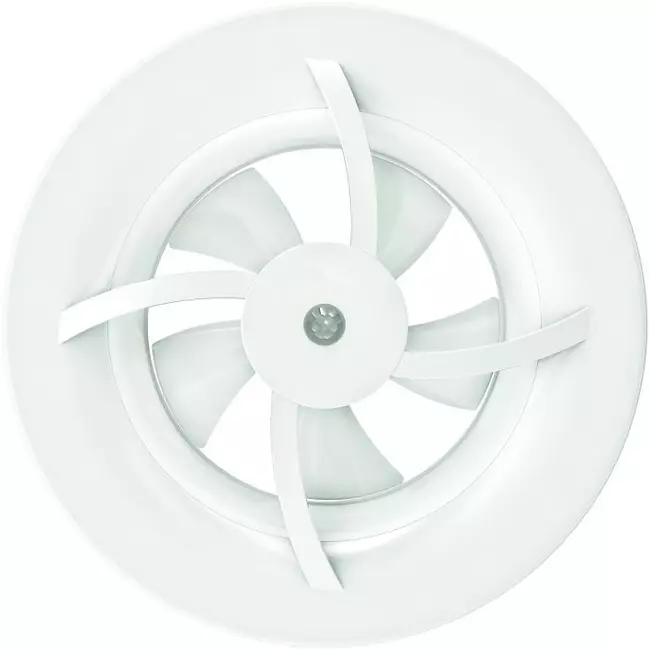 Solara badrumsfläkt med värmeväxlare - 100 mm diameter - matt vit