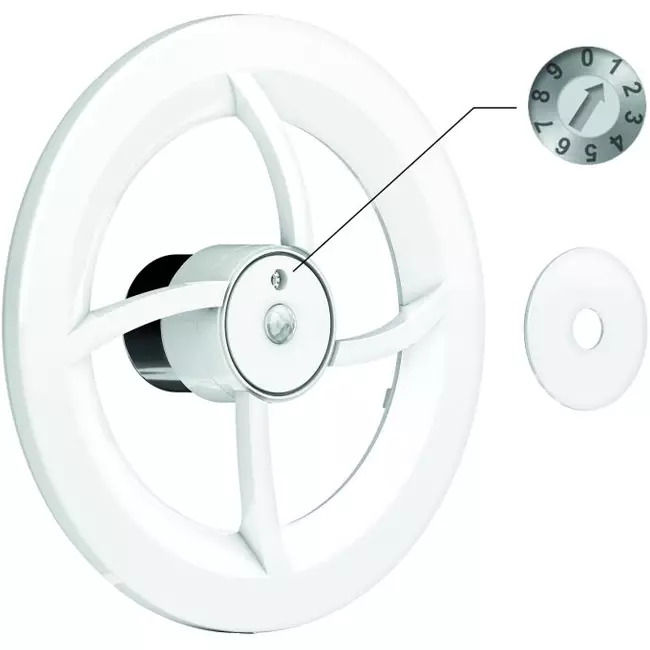 Solara badrumsfläkt med värmeväxlare - 100 mm diameter - matt vit