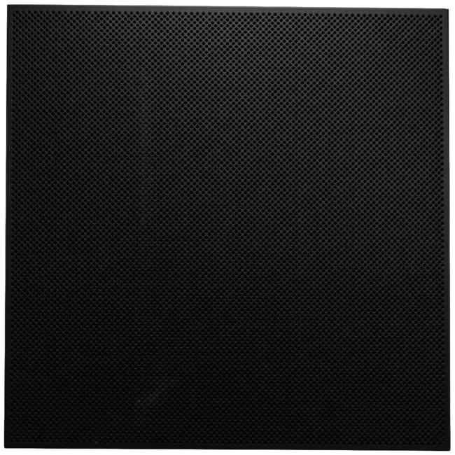 Perforerad takplatta 600 x 600 mm för infällning i undertak - RAL9005 30% glans