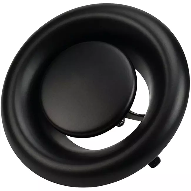 Ventilationsavgasventil metall 160 mm med fjäderklämmor - DVS-C160 - RAL 9005 30% glansig