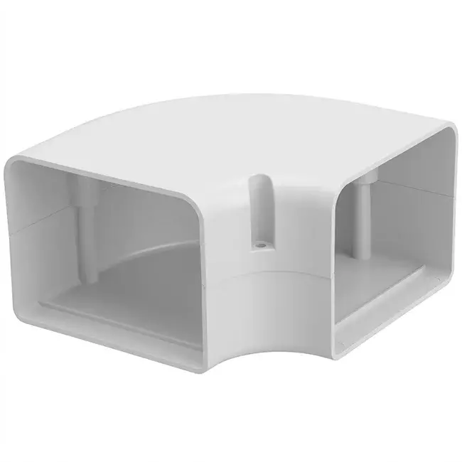 ClimaConnect 90° plan böj för monteringskanal 100 mm - RAL 9010