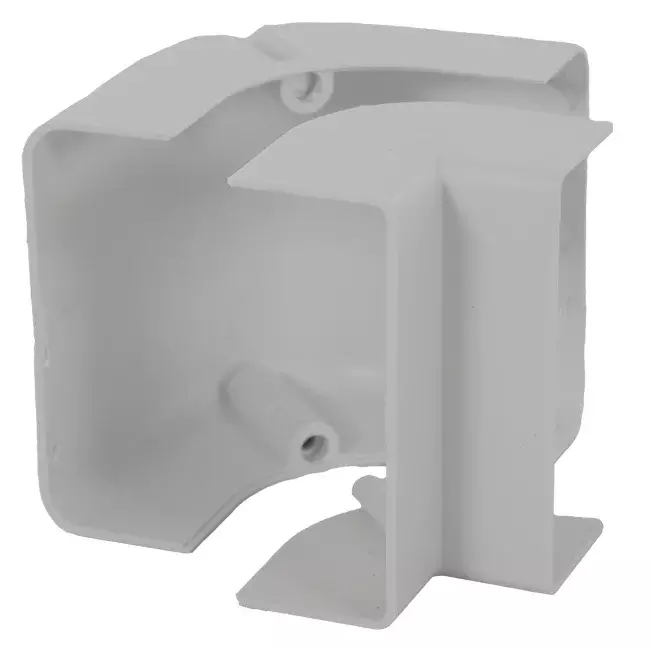 ClimaConnect utvändig böj för monteringskanal 75 mm - RAL 9010