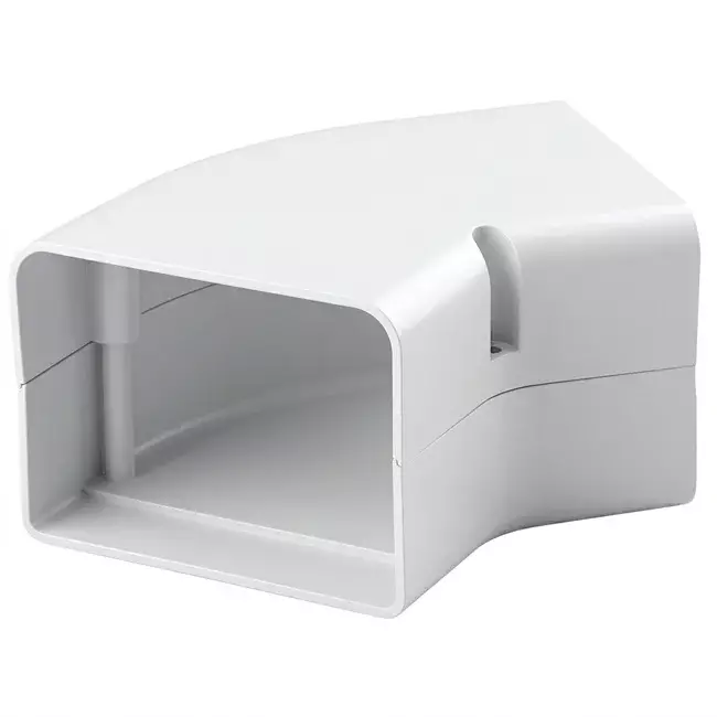 ClimaConnect 45° flat böj för monteringskanal 75 mm - RAL 9010