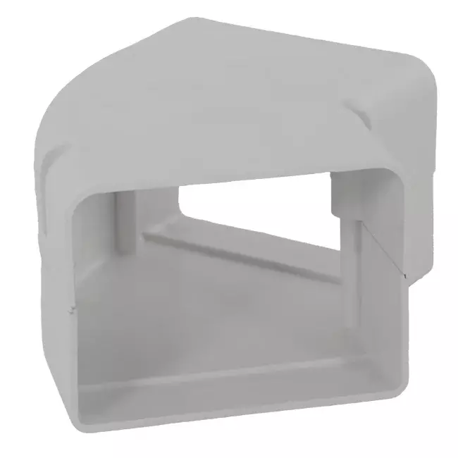 ClimaConnect 45° flat böj för monteringskanal 75 mm - RAL 9010