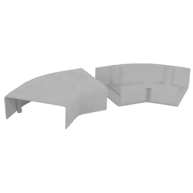 ClimaConnect 45° flat böj för monteringskanal 75 mm - RAL 9010