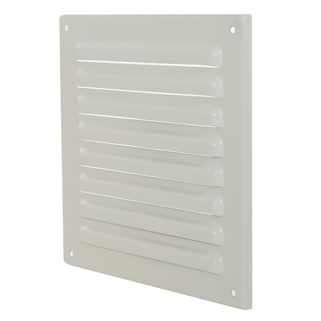 Yttre galler fyrkantigt 150x150mm aluminium - RAL9010