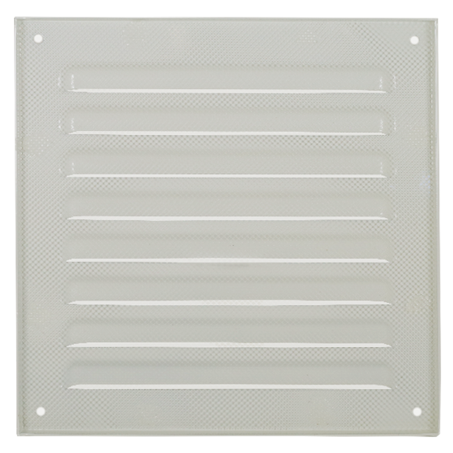 Yttre galler fyrkantigt 150x150mm aluminium - RAL9010