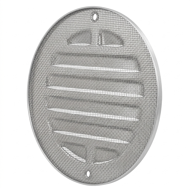 Yttre galler runt 125 mm aluminium - anodiserad aluminium