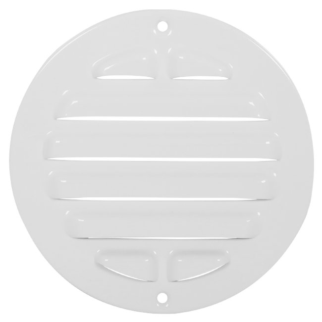 Utvändigt galler runt 200 mm aluminium - RAL9016