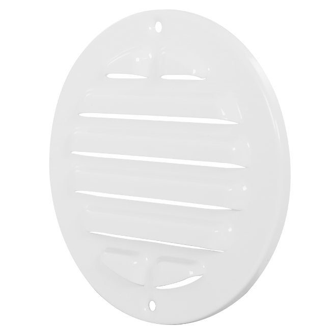 Utvändigt galler runt 200 mm aluminium - RAL9016