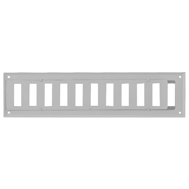 Vägggaller justerbart 400x100 mm metall - RAL 9016