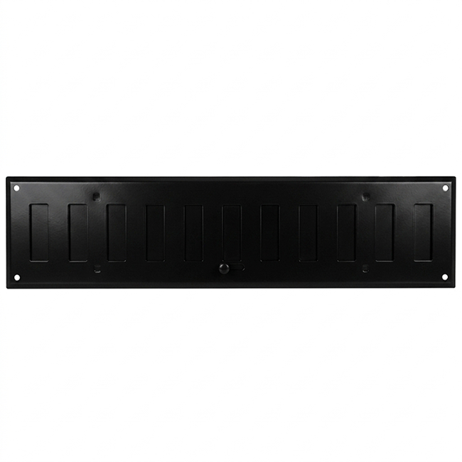 Vägggaller justerbart 300x100 mm metall - RAL 9005 30% glansigt